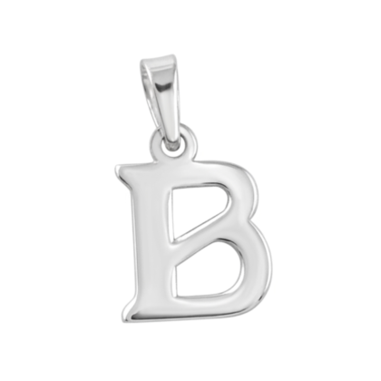 Letra Estampada Plata Sola - B