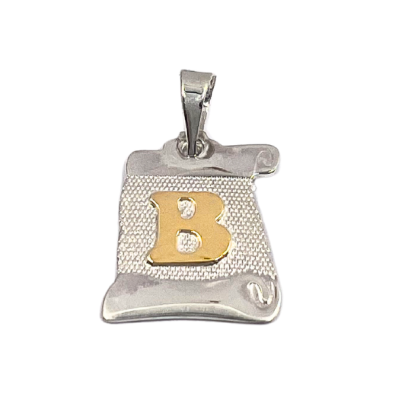 Letra Pergamino con Oro - B