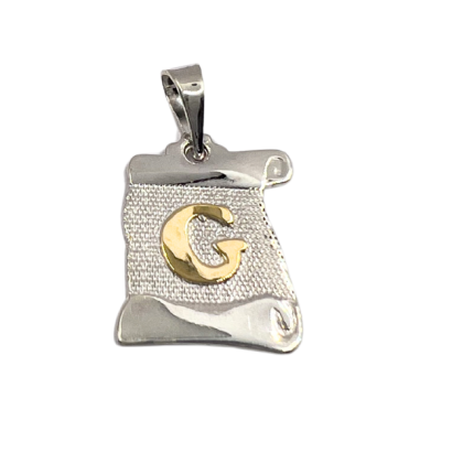 Letra Pergamino con Oro - G