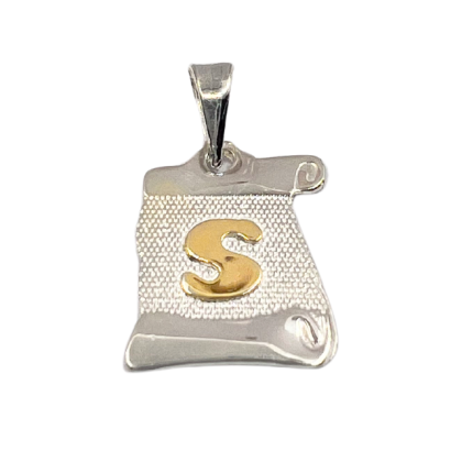 Letra Pergamino con Oro - S
