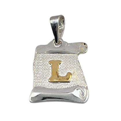 Letra Pergamino con Oro - L
