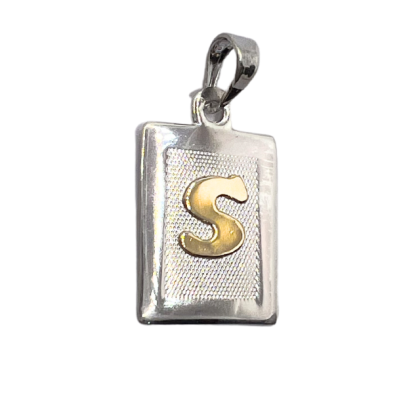 Letra Rectangular con Oro - S