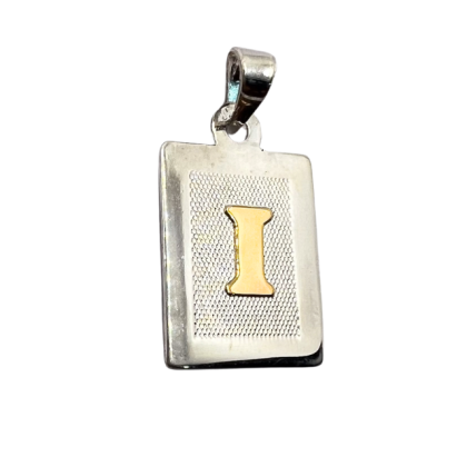 Letra Rectangular con Oro - I