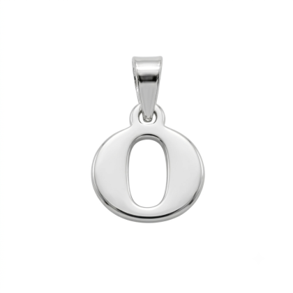 Letra Estampada Plata Sola - O
