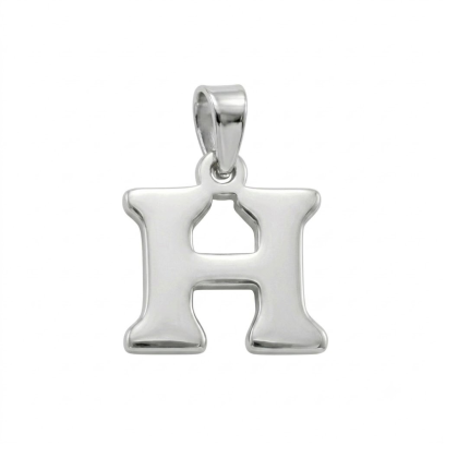 Letra Estampada Plata Sola - H