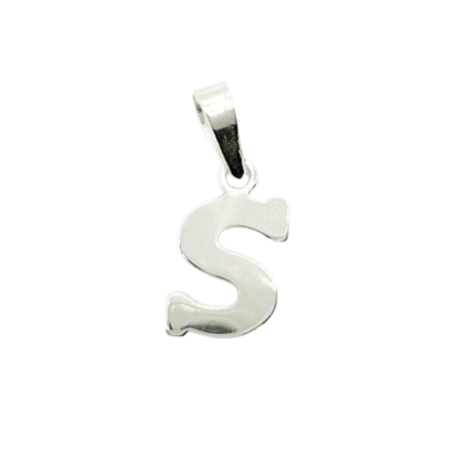Letra Estampada Plata Sola - S
