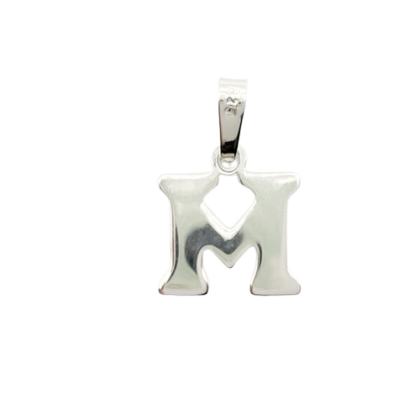 Letra Estampada Plata Sola - M