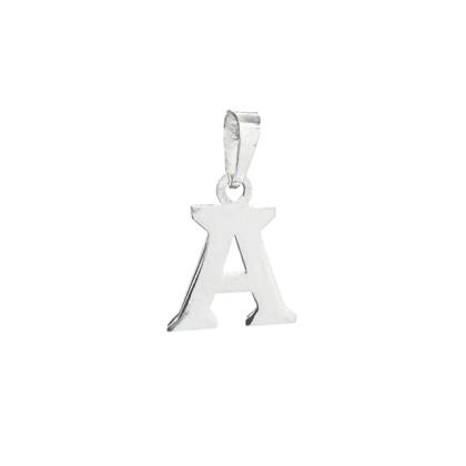 Letra Estampada Plata Sola - A