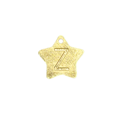 Colgante Dorado Letras Estrella Z