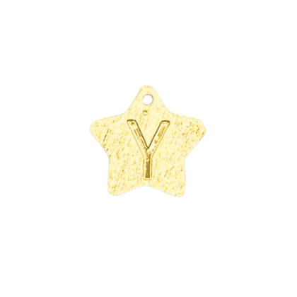 Colgante Dorado Letras Estrella Y