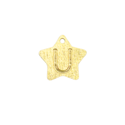 Colgante Dorado Letras Estrella U