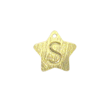 Colgante Dorado Letras Estrella S