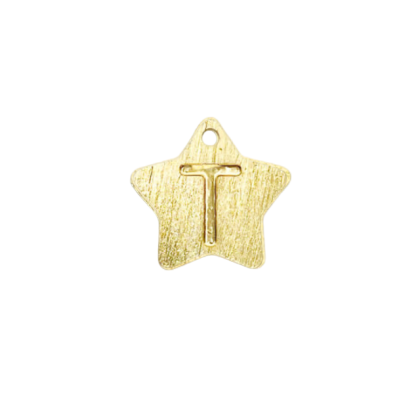 Colgante Dorado Letras Estrella T