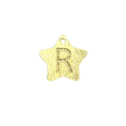 Colgante Dorado Letras Estrella R