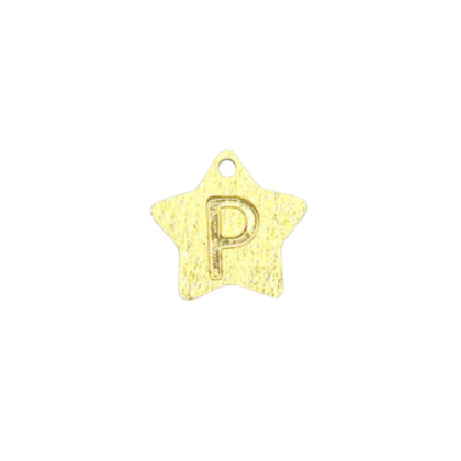 Colgante Dorado Letras Estrella P