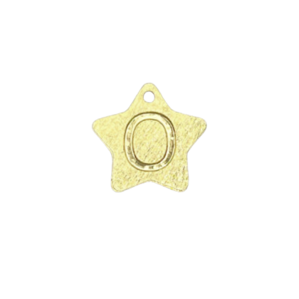 Colgante Dorado Letras Estrella O