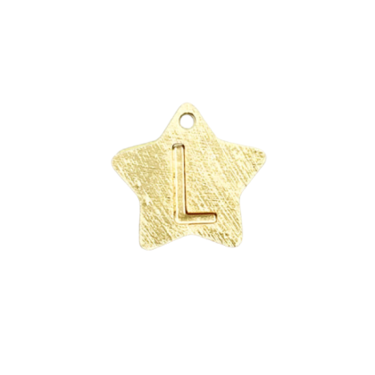 Colgante Dorado Letras Estrella L