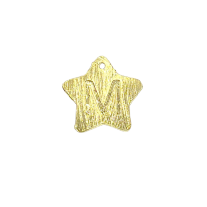 Colgante Dorado Letras Estrella M