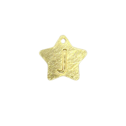 Colgante Dorado Letras Estrella J