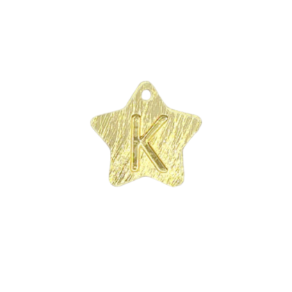 Colgante Dorado Letras Estrella K