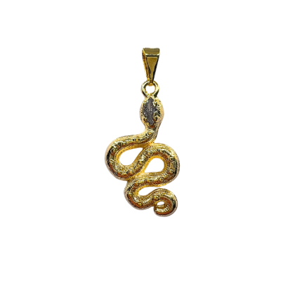 Colgante Dorado Serpiente Circón