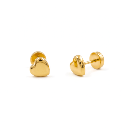 Aros Abridores Enchapado en Oro 14k- Corazón