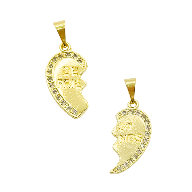 Colgante Dorado Corazón de Amistad - Imagen 2