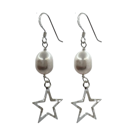 Aro Colgante Piedra de Río + Estrella