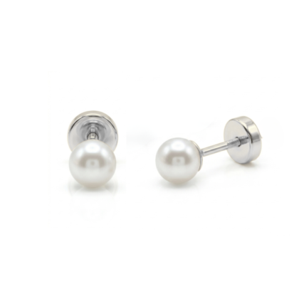 Aros Abridores Plata 925 - Perla 6mm