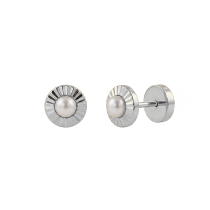 Aros Abridores Plata 925 - Diseño Perla 4.5mm