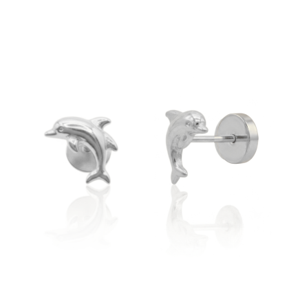 Aros Abridores Plata 925 - Delfín 9.5mm