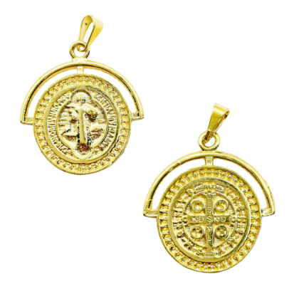 Colgante Dorado San Benito De Pie