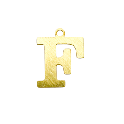 Colgante Dorado Letras Medianas F
