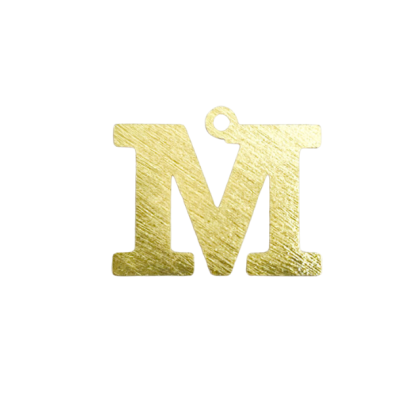 Colgante Dorado Letras Medianas M