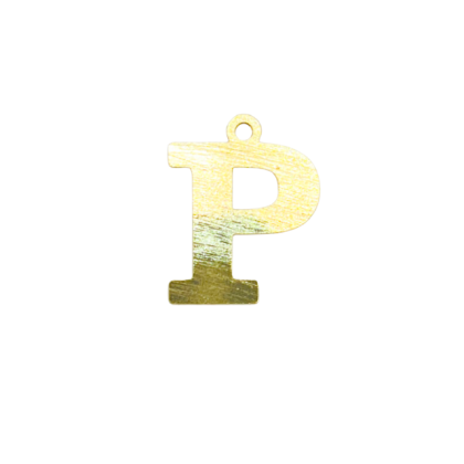 Colgante Dorado Letras Medianas P
