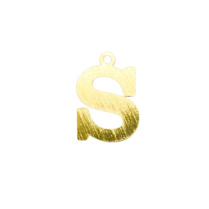 Colgante Dorado Letras Medianas S