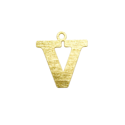 Colgante Dorado Letras Medianas V
