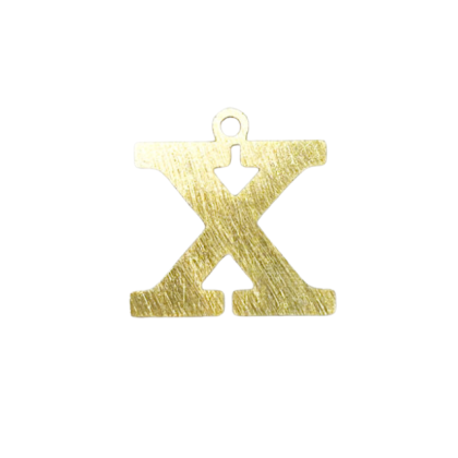 Colgante Dorado Letras Medianas X