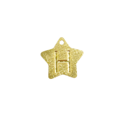 Colgante Dorado Letras Estrella H