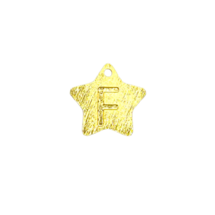 Colgante Dorado Letras Estrella F