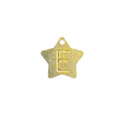 Colgante Dorado Letras Estrella E