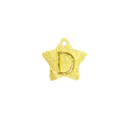 Colgante Dorado Letras Estrella D