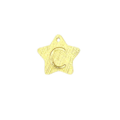 Colgante Dorado Letras Estrella C
