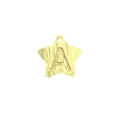 Colgante Dorado Letras Estrella A