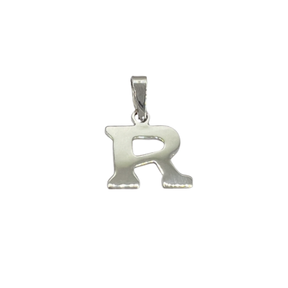Letra Estampada Plata Sola - R