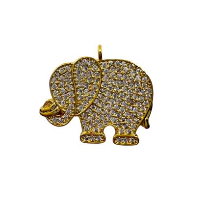 Colgante Dorado Elefante circón