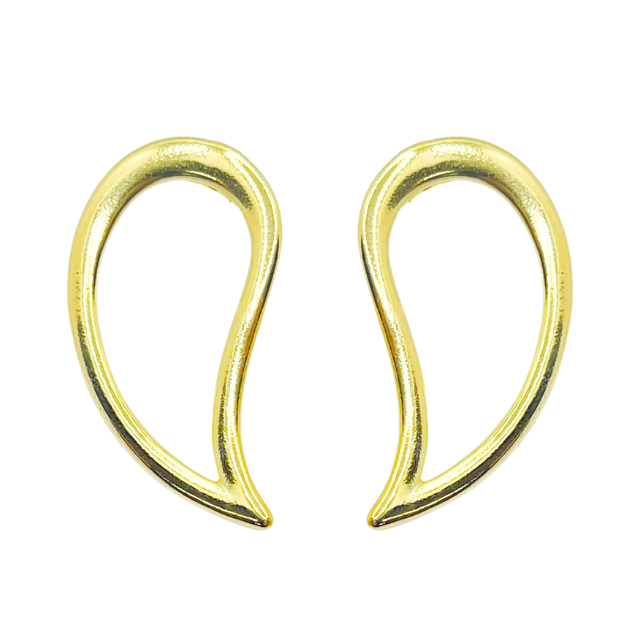Aro Apegado Dorado Contorno Gota - Imagen 2