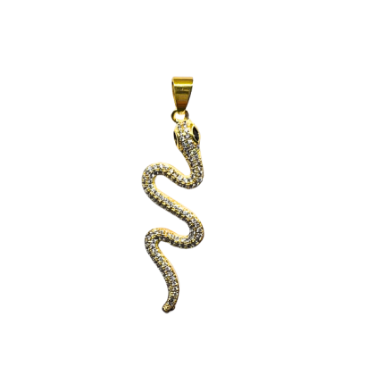 Colgante Dorado Serpiente Circón