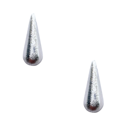 Aro Apegado Plateado Gota Satinada 20mm