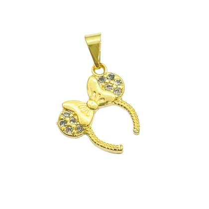 Colgante Dorado Minnie circón